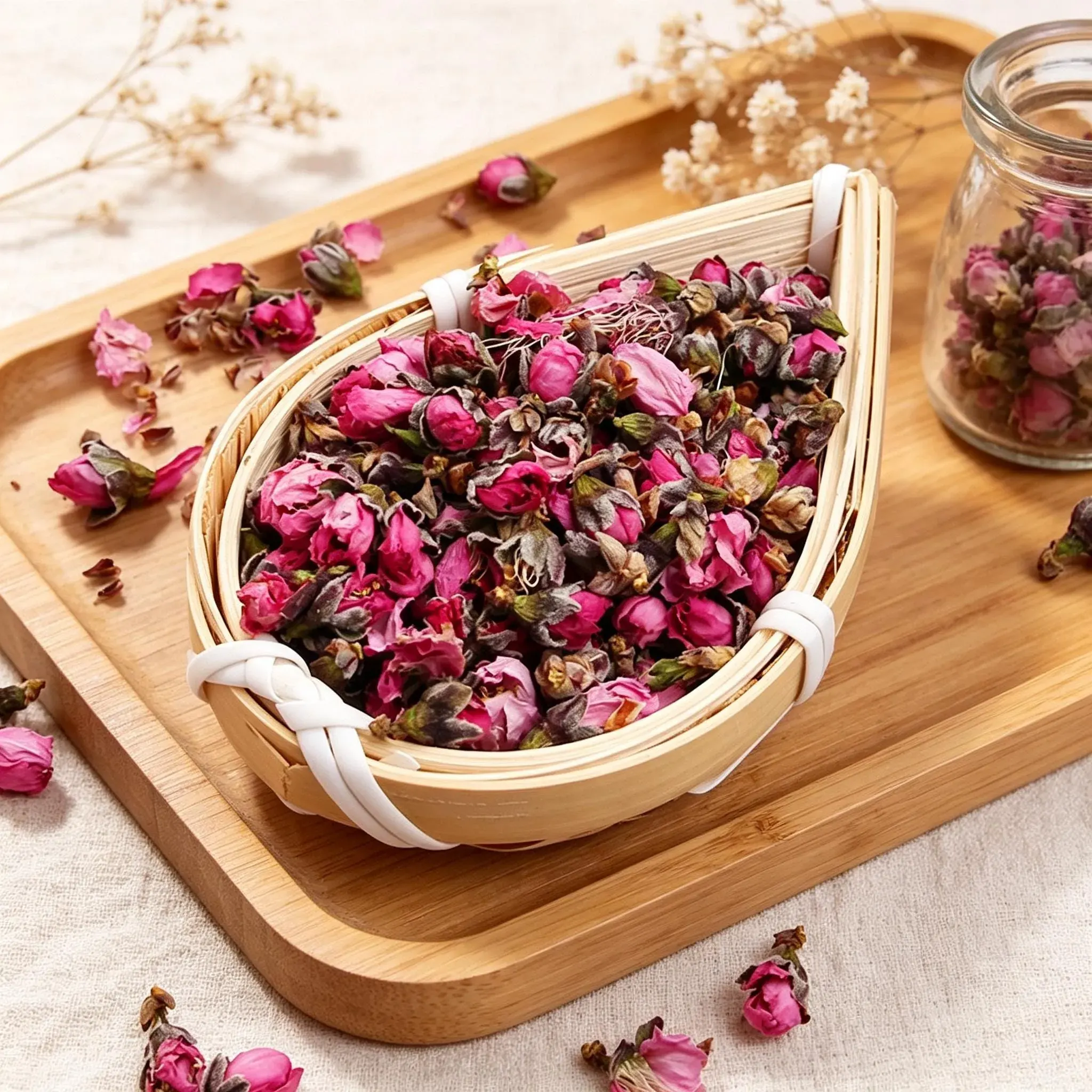 Peach Blossom Dried Whole Flower, Chinese Botanical - Image 3