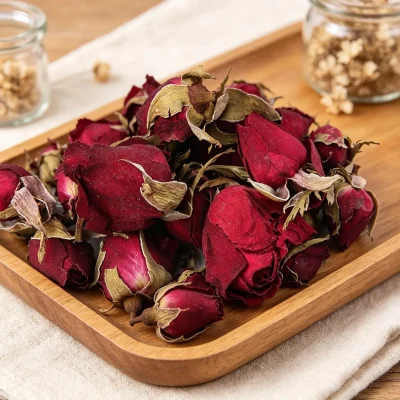 Garden Rose Dried Whole Buds, Floral Botanical